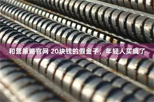 和营策略官网 20块钱的假金子，年轻人买疯了